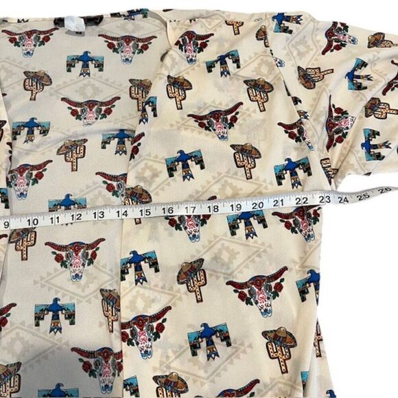 Lucky & Blessed Southwestern Long Kimono Tribal Print Aztec Oversized Medium - Picture 8 of 10
